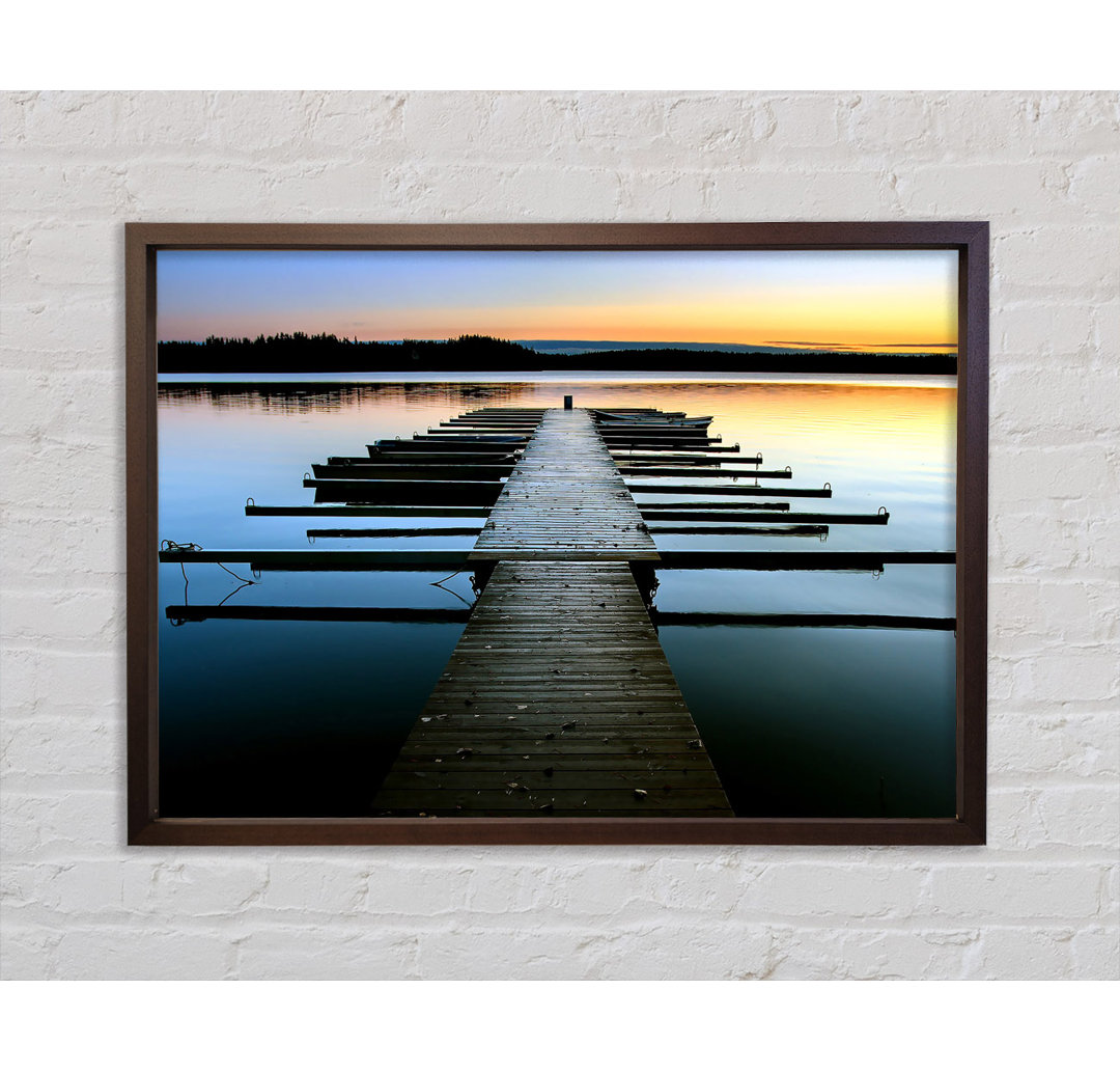 Boat Dock - Einzelner Bilderrahmen Kunstdrucke auf Leinwand