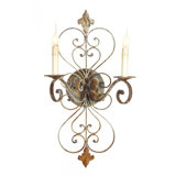 Fleur De Lis 2 - Light Candle Wall Light