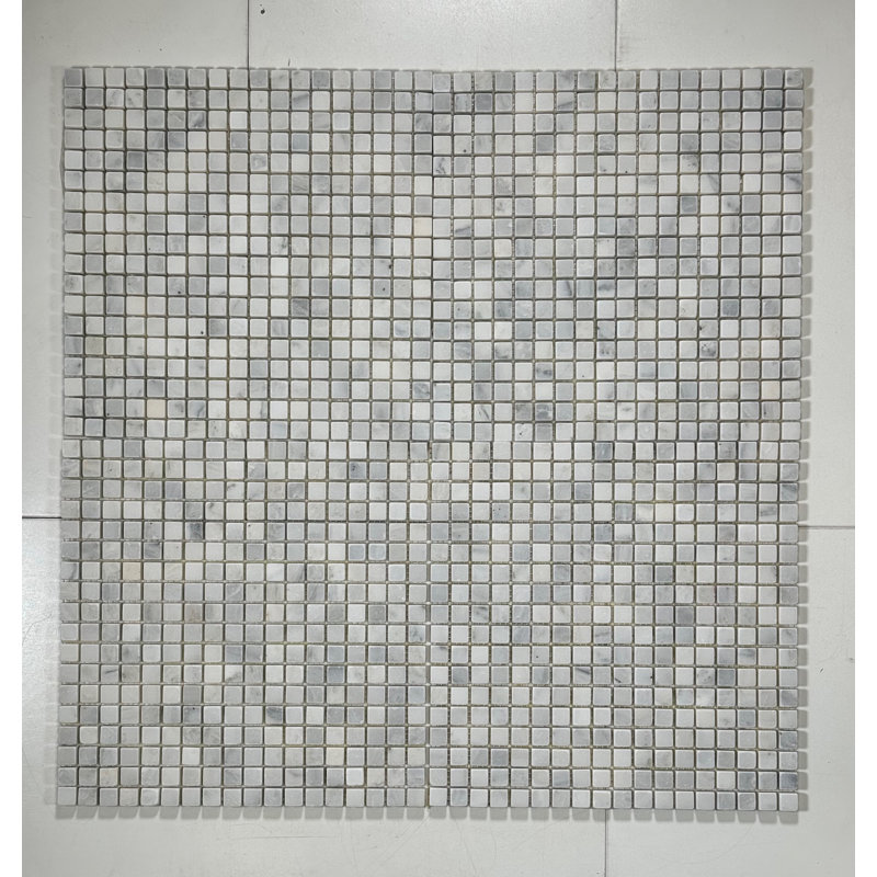 Tumbled Eastern White Mosaic 5/8"X5/8"