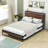 Wilhelmi Metal Platform Bed Frame with Trundle and USB Ports-1270646391-1270646385