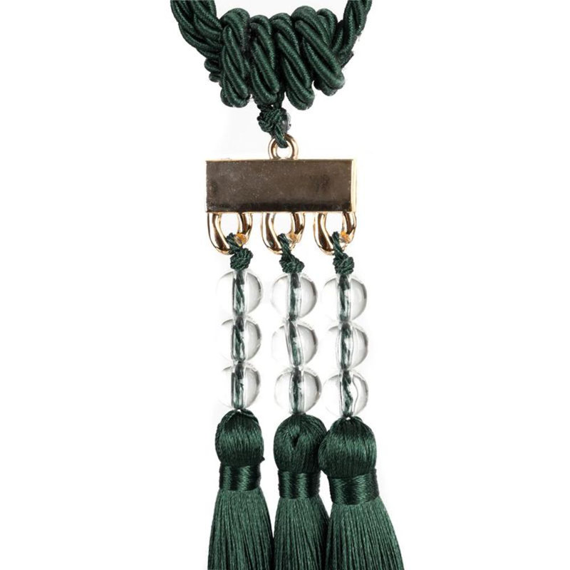 Louissaint Fabric 30cm Curtain Tieback, Dark Green