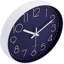 Jomparis Horloge murale ronde à quartz de 12 pouces silencieuse de qualité à fonctionnement à pile et à horloge murale de couleur bleu marine pour salle de classe