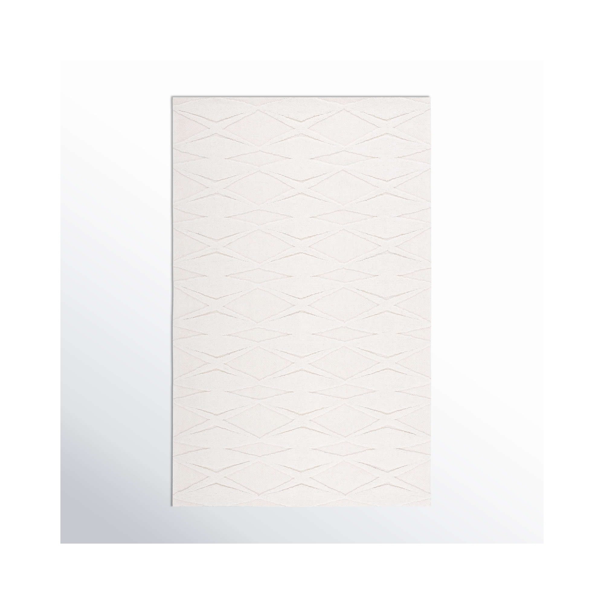 Elphia Hand Tufted Ivory Rug, Rectangle 3' x 5'