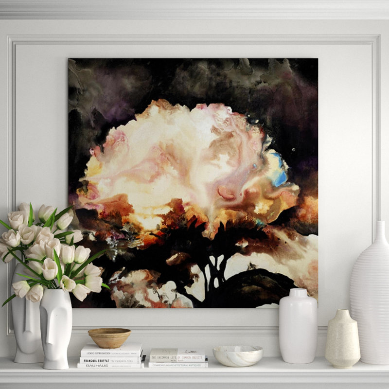 Midnight Rouge Painting, 47" H x 47" W, Image Brush Gel