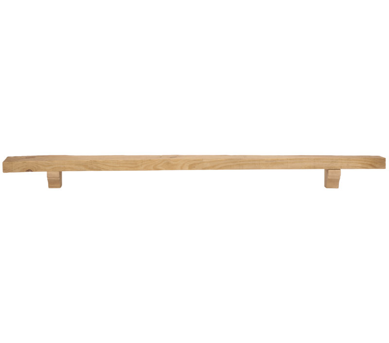 Keros Pine Mantel Shelf, 60" Width, Natural