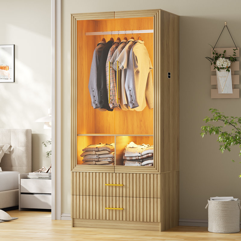 2 Door Wardrobe, Oak