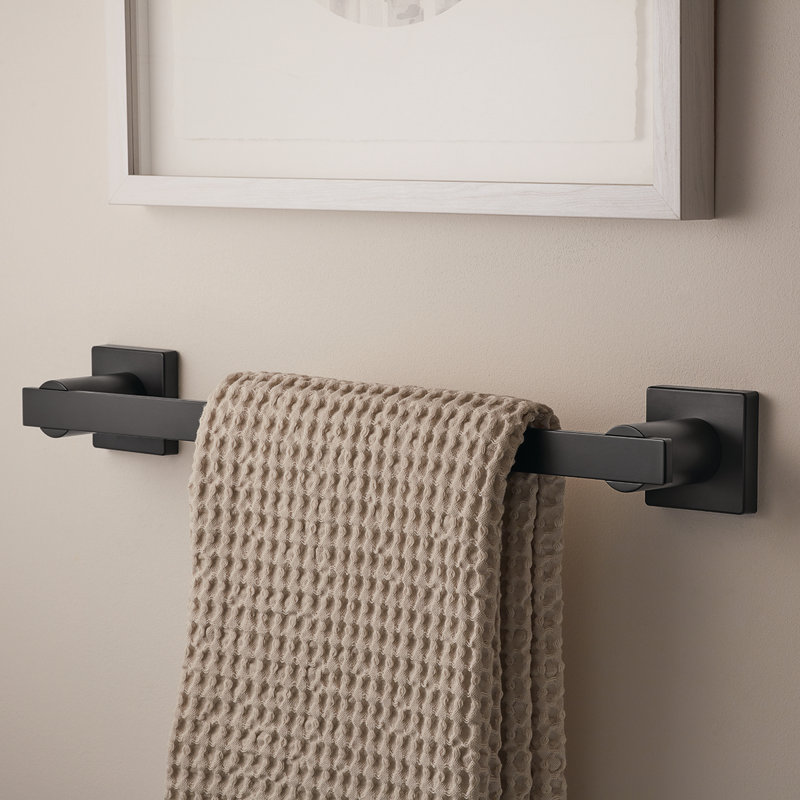 Barre à serviettes murale 26,75" Lura, Noir mat