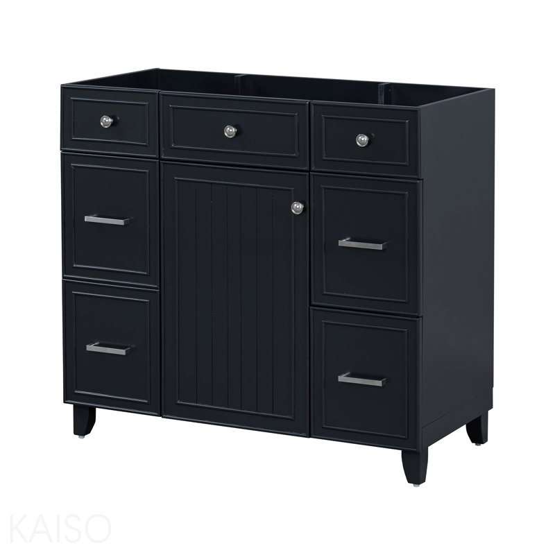 [Cabinet seulement] Meuble-lavabo de 36 po - Noir (lavabo non inclus)