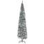 Arbre de Noël artificiel mince enneigé 9 pi de hauteur avec des branches réalistes et 1014 pointes