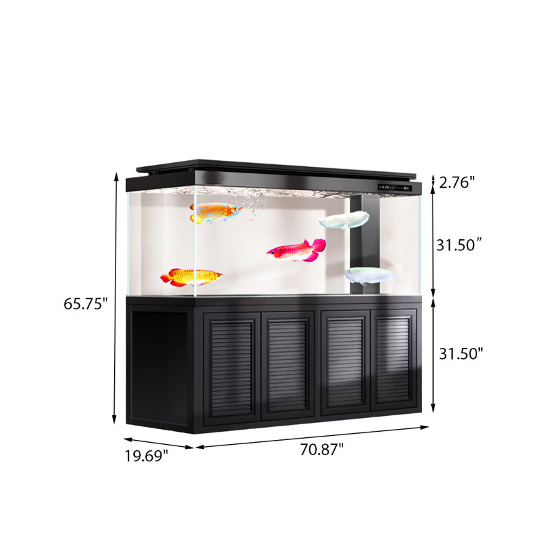 78,74 "grand filtre de fond d'aquarium ultra transparent pour aquarium blanc, 184.98 Gallon, Clear/White