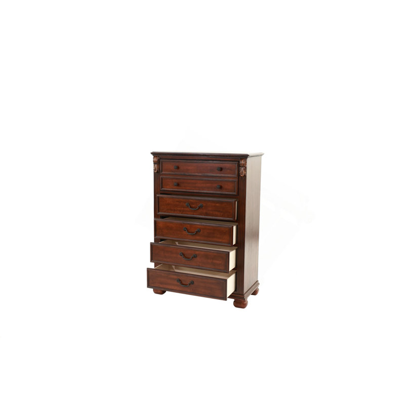 Commode de style chambre à coucher avec tiroirs 1 pièce, Cerisier