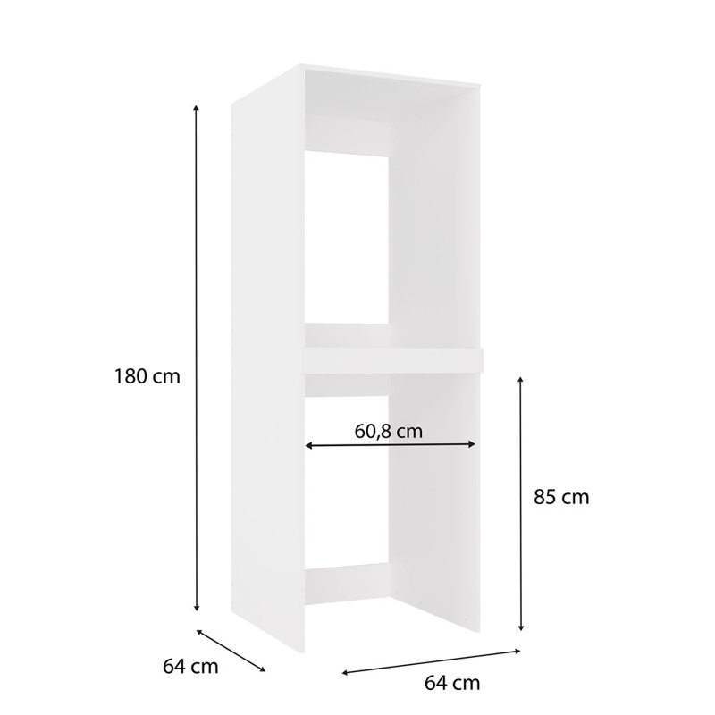 Pola Twin Manufactured Wood Laundry Room Organiser, White