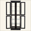 Élégante vitrine vitrée éclairée - Rangement à cadre en bois pour le salon, la cuisine et le garde-manger - Ampoule incluse - Idéal pour le vin, les jouets et les objets de collection