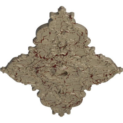 Médaillon de plafond Endurathane Milan, DE 47 5/8 po x P 2 3/4 po, finition brique réfractaire peinte à la main