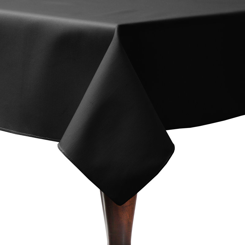 Cotton Twill Rectangular Tablecloth, 52" L x 48" W, 3, Black