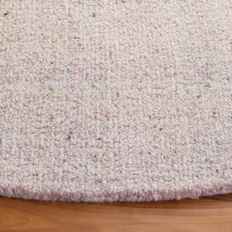 Abstract Hand Tufted Performance Solid Color Indoor Rug, Round 6'