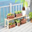 Paquet de 7 pots de fleurs de 15,7 po avec jardinières et trous de drainage-2012915984