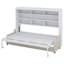 Lit armoire avec canapé escamotable Murphy, tablettes de rangement intégrées et lumière DEL-1395390284