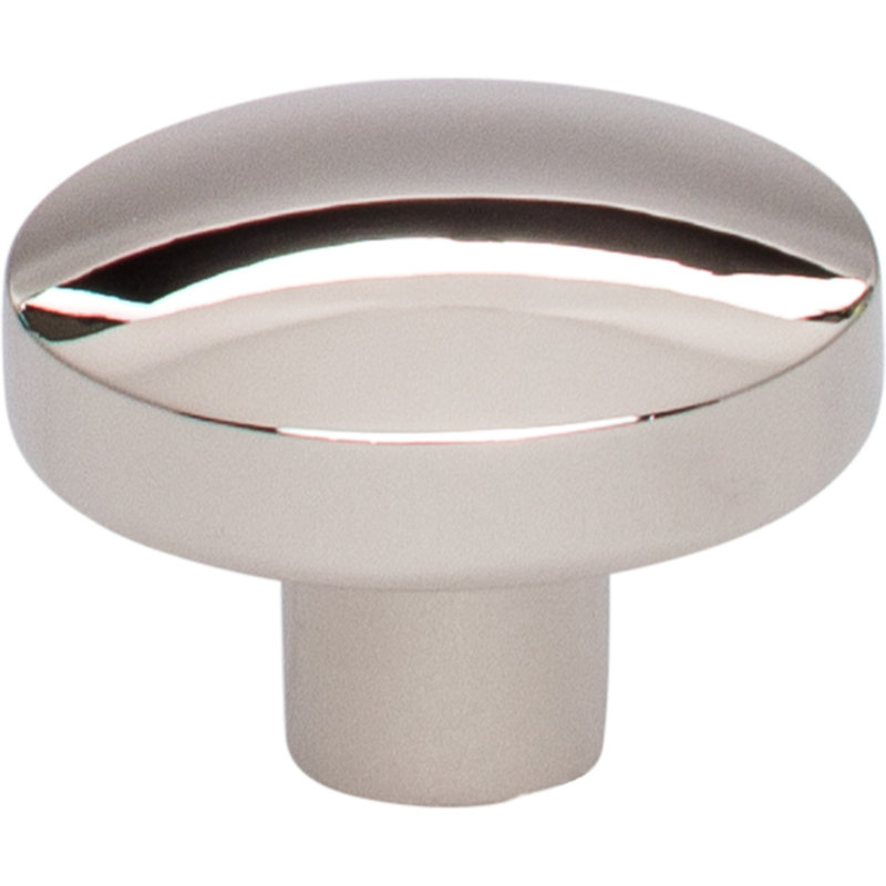 Hillmont 1 3/8" Length Oval Knob, Polished Nickel