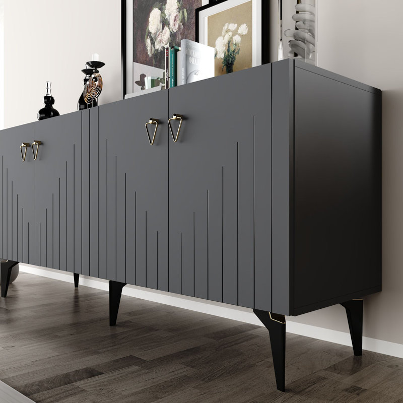 Console Estes, Gris/doré