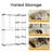 Portable Closet Organizer for Hanging Clothes,Freestanding Garment Rack with Shelves, Large Metal Wardrobe Closet Organizers for Clothing Storage,Grey(46.5W'' x 19.2D'' x 68.1H'')