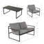 Modular Gray All-steel Webbing Sofa Set Of 4-piece-621885993
