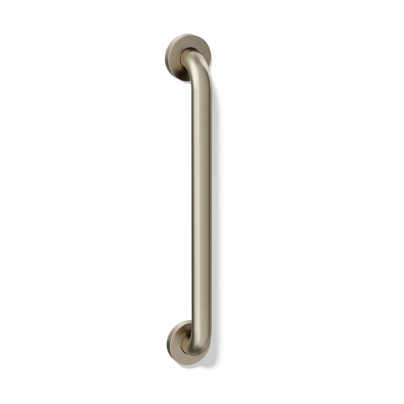 Barre d'appui contemporaine, L 18 po, Nickel brossé éclatant