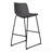 Office Chair, Bar Height, Standing, Computer Desk, Work, Grey Leather Look, Black Metal, Contemporary, Modern