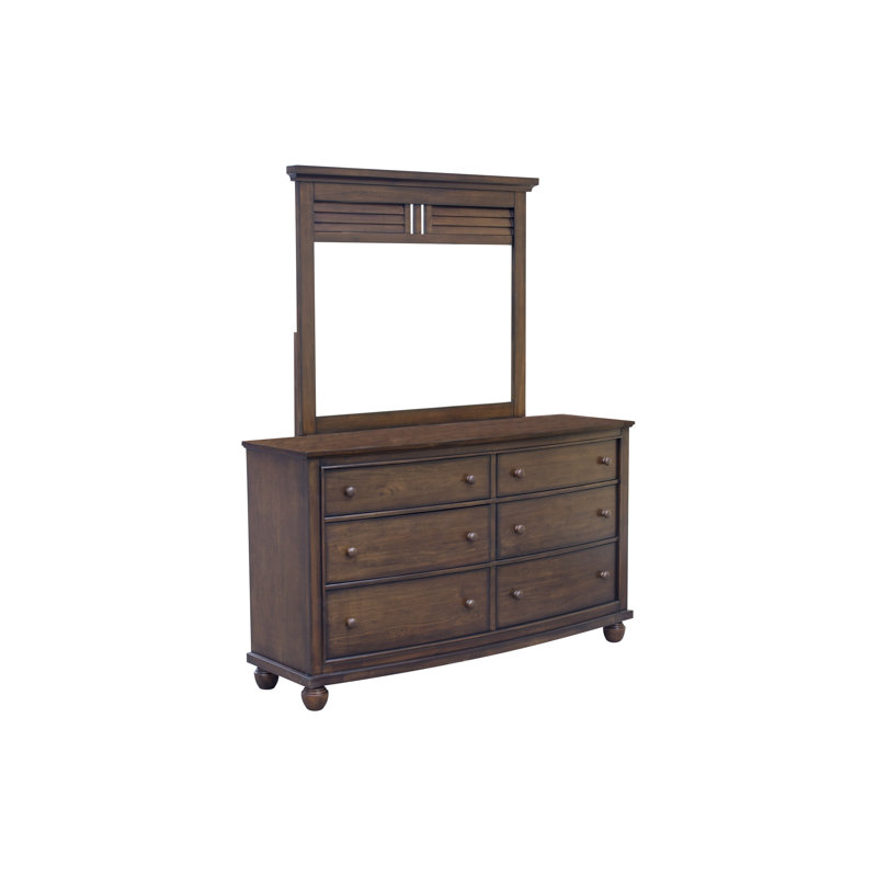 Tyntesfield 6 Drawer Dresser with Mirror