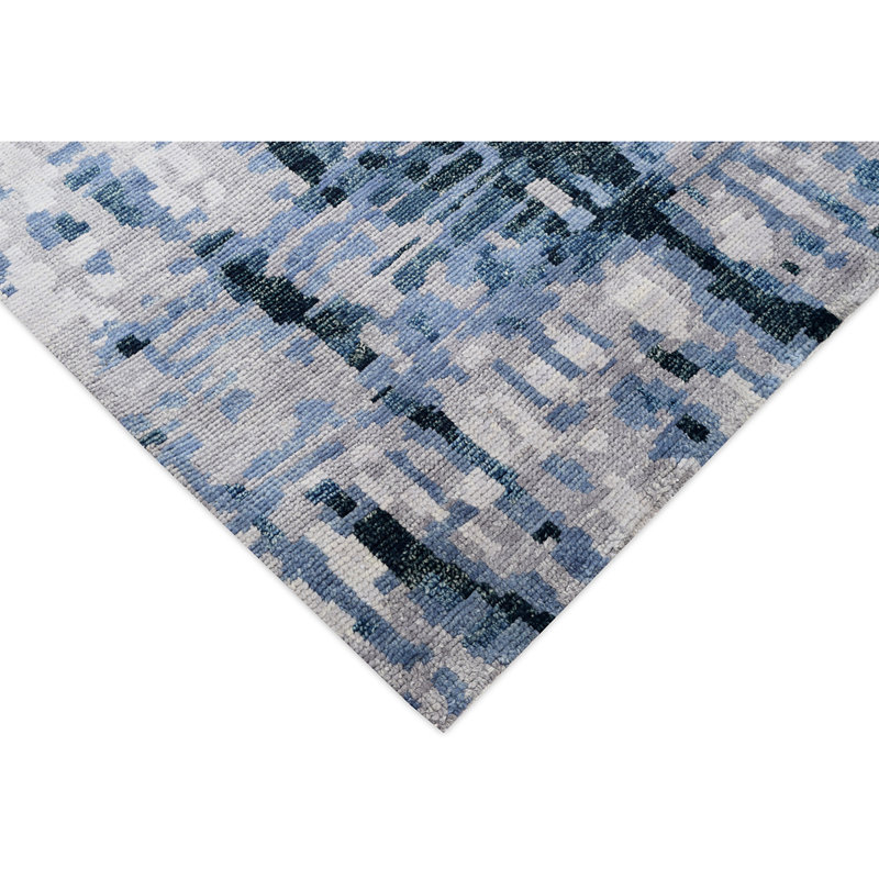 Wool Abstract Area Rug, Rectangle 6' x 9'
