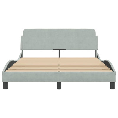 Double (4'6) Velvet Bed Frame