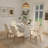 47" Wood Folding Dining Table With Storage Rack And Cabinet