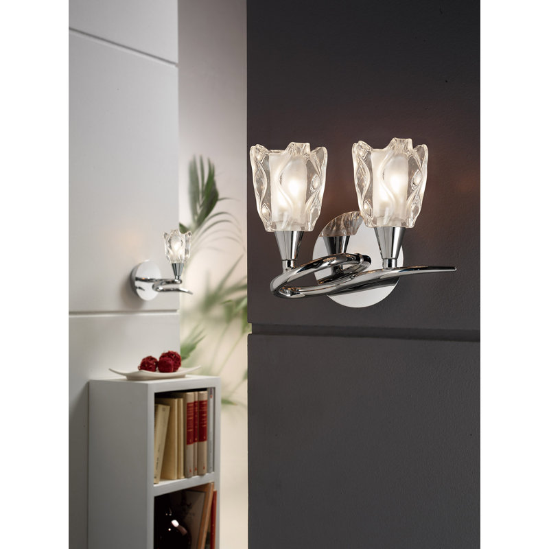 Watchman Chrome Armed Sconce, Chrome, No