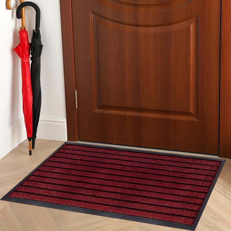 Non-Slip Indoor Doormat, Burgundy, 50cm W x 80cm L