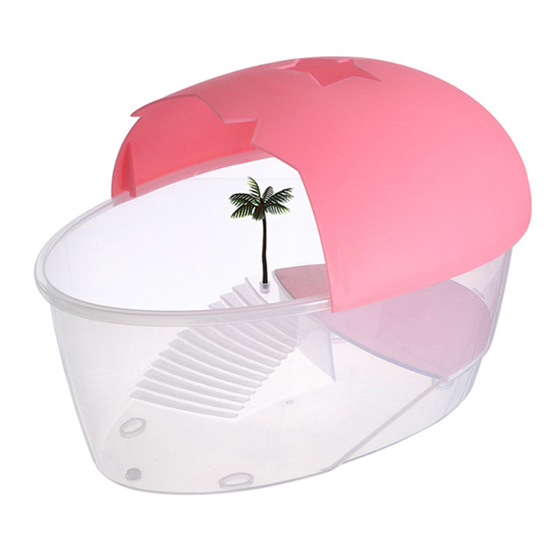 Turtle Tank Plastic Reptile Pet Habitat Box Reptile Pet Perching Box