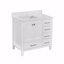 Meuble-lavabo de 36 po, armoire de rangement en bois massif, comptoir de meuble-lavabo autoportant avec lavabo
