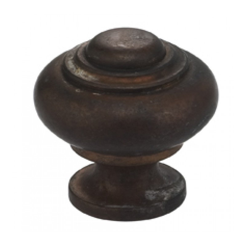 Poignée ronde surdimensionnée classique et moderne, Laiton rétro, H 1,5625 po x l 1,5625 po x P 1,4375 po