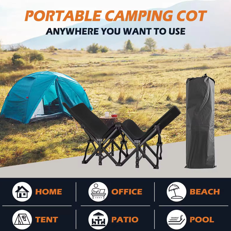Folding Daybed Camping Cot with Mattress