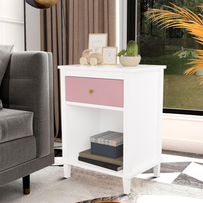 Halase Modern Style Minimalist Nightstand with Drawers and Storage Compartments for Living Room and Bedroom by Ebern Designs