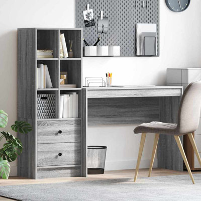 Desk With Storage With Shelf 2 Pcs 100 X 40 X 76 Cm