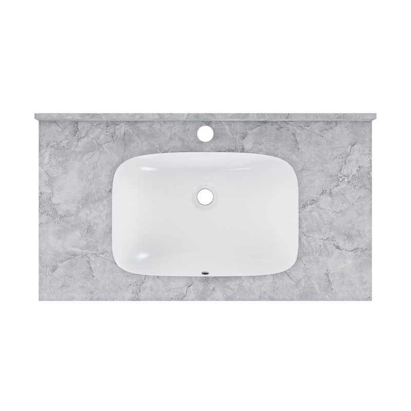 Lavabo mural 36 po Avancer en céleste bleu Avancer, Gris orage