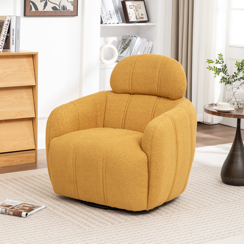Chaise pivotante Ashyiah, Jaune