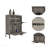 6-Bottle Rectangle Bar Storage Cabinet