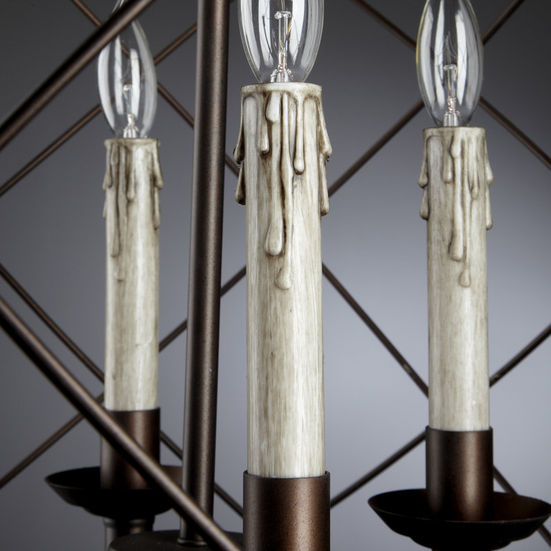 Lustre géométrique unique à 4 lumières