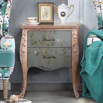 Commode d'appoint 2 tiroirs Vintage