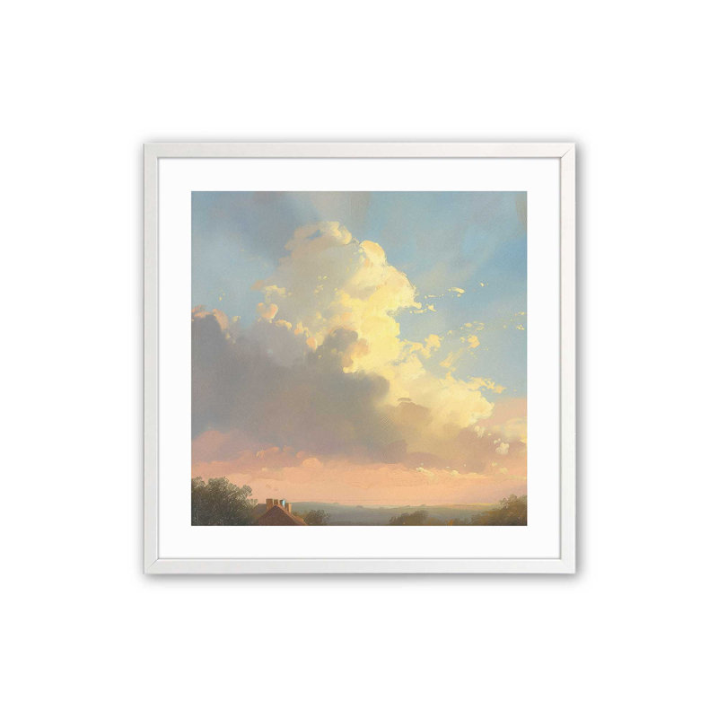 " Brilliant Skies I ", Opaque White, 21.75" H x 21.75" W