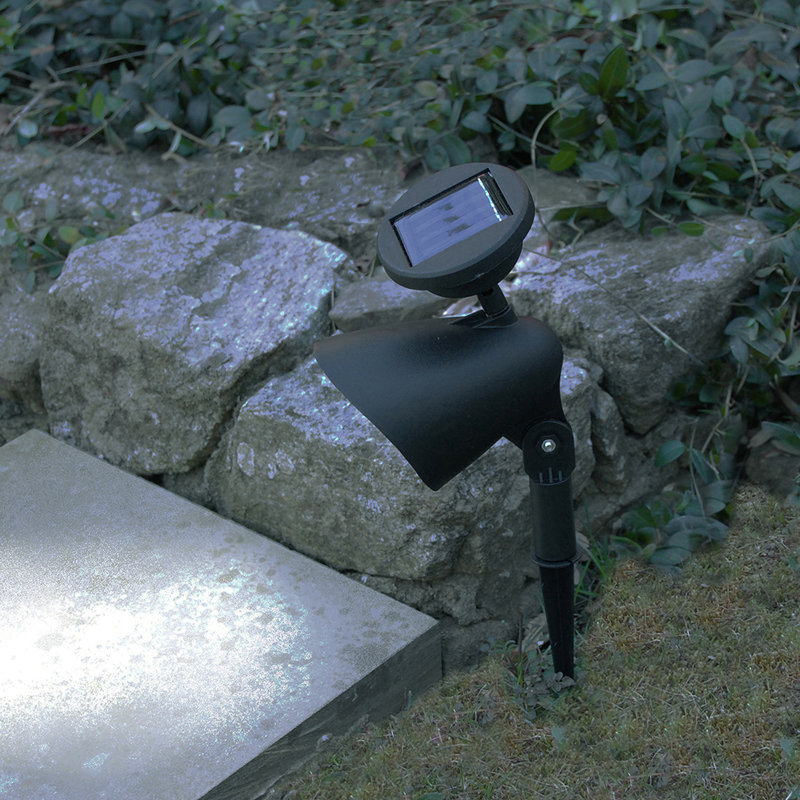 Solar Powered Black Spotlights - 2 Count