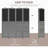 4-Panel Folding Room Divider With Blackboard-119456384