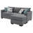 Storia Sleeper Sectional Chaise Sofa, 4 Pillows, 84 Inch-109427304