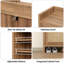 Armoire 47,2 "en rotin Clayton avec 3 portes et 4 tablettes réglables, noyer